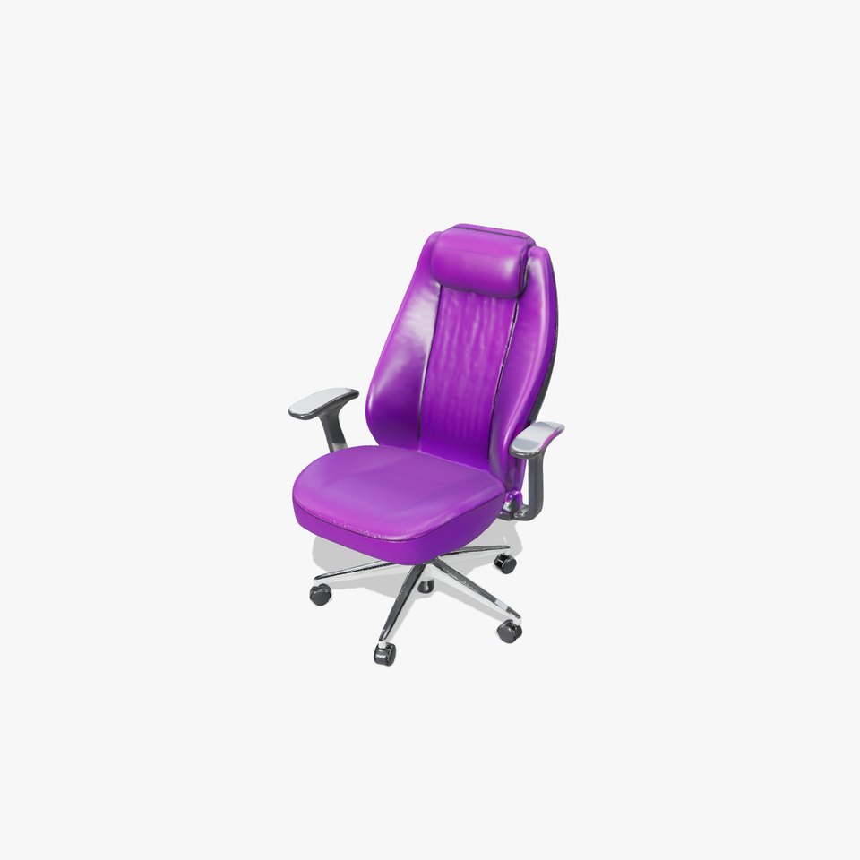 Purple Ergonomic Chair model pack
